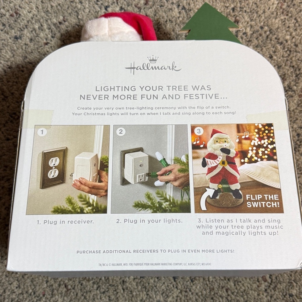 Hallmark Musical Tree-Lighting Santa NEW - Picture 7 of 10